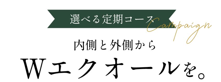 内側と外側からWエクオールを。選べる定期コース