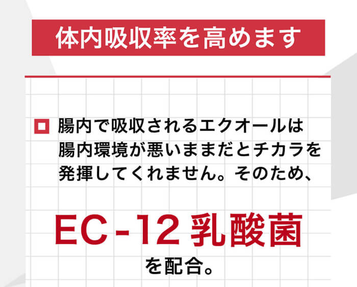 体内吸収を高めます。EC-12乳酸菌を配合