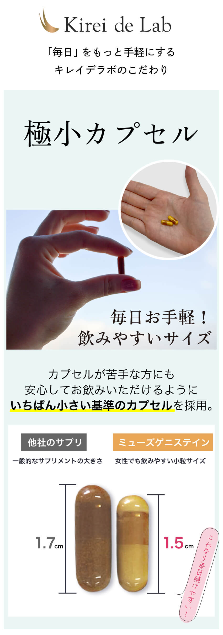 極小カプセルで飲みやすい ゲニステイン 大豆イソフラボン サプリ  更年期