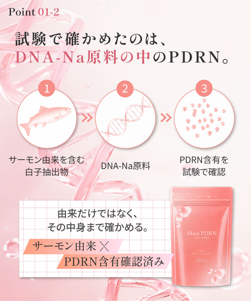 Point01-2 試験で確かめたPDRN